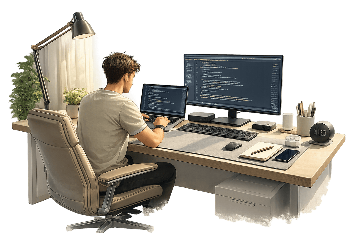 Freelance Web Developer working on modern Website Design